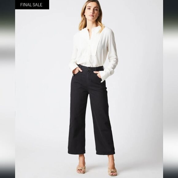 EUC Billy Reid Olive Cotton Cuffed Cropped Wide Leg Pants SOLD OUT - Picture 2 of 13